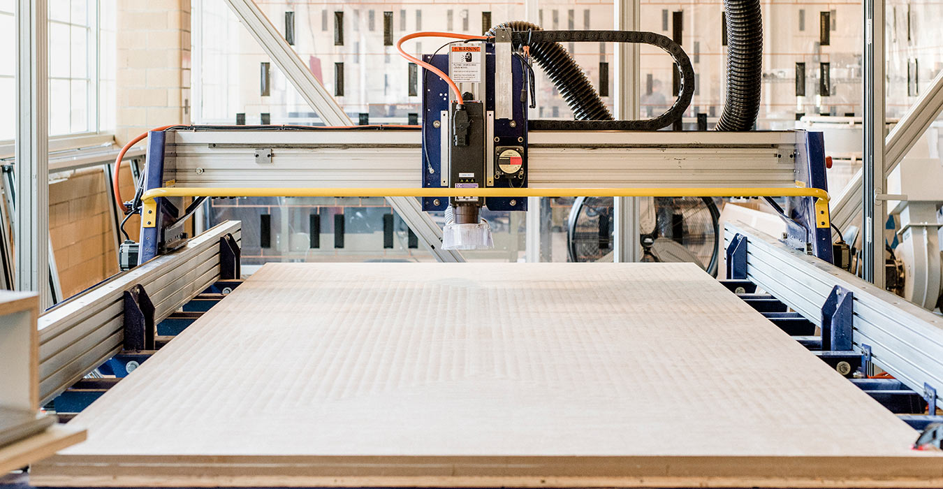 <p>The Computer Numerically Controlled (CNC) router helps us produce accurate and efficient models and iterations. &nbsp;<br /><small>&copy;Chris Leaman</small></p>